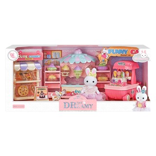 Foto 3 | Foto 3 | Juguete Casa De Muñecas Set Estación De Postres Con Carrito De Helados Pizza Accesorios Y Conejitos Incluidos