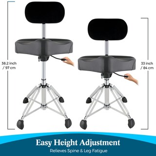 Foto 3 | Foto 3 | Trono De Tambor Rowell Hidráulico Con Ajuste De Altura Del Respaldo. Negro - Venta Internacional.