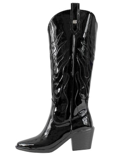 Foto 2 | Foto 2 | Bota Vaquera De Charol Tacon Cuadrado Juvenil Moda Cowboy Rodeo