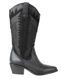 Foto 1 | Foto 1 | Bota Vaquera Alta Tacon Cuadrado Juvenil Moda Cowboy