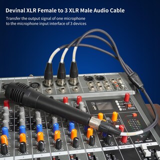 Foto 6 | Foto 6 | Cable Divisor Xlr De 3 Vías Devinal 1 Hembra A 3 Macho 60 Cm - Venta Internacional.