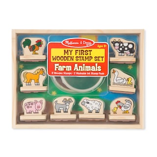 Foto 1 | Foto 1 | Set De Sellos Melissa & Doug My First Wooden Farm Animals 4+ - Venta Internacional.