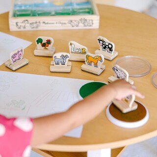 Foto 2 | Foto 2 | Set De Sellos Melissa & Doug My First Wooden Farm Animals 4+ - Venta Internacional.
