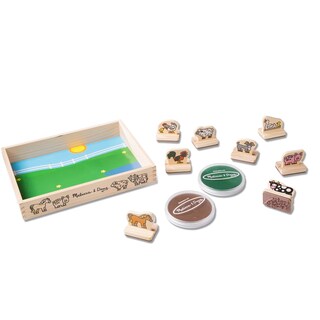 Foto 4 | Foto 4 | Set De Sellos Melissa & Doug My First Wooden Farm Animals 4+ - Venta Internacional.
