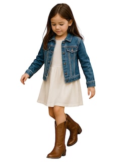 Foto 6 | Foto 6 | Botas Vaqueras Para Niña Bordadas Moda Comodas Cowboy Tacon Cuadrado Rodeo