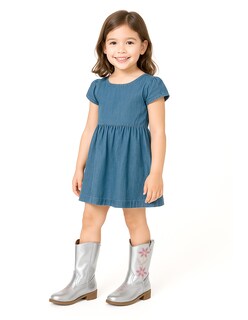 Foto 8 | Foto 8 | Botas Vaqueras Para Niña Moda Comodas Cowboy Tacon Cuadrado Rodeo