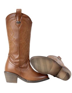 Foto 5 | Foto 5 | Botas Vaqueras Para Niña Bordadas Moda Comodas Cowboy Tacon Cuadrado Rodeo