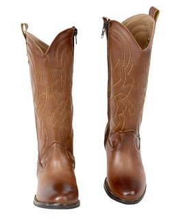 Foto 3 | Foto 3 | Botas Vaqueras Para Niña Bordadas Moda Comodas Cowboy Tacon Cuadrado Rodeo