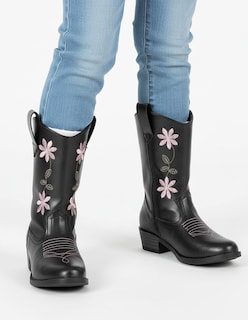 Foto 7 | Foto 7 | Botas Vaqueras Para Niña Moda Comodas Cowboy Tacon Cuadrado Rodeo