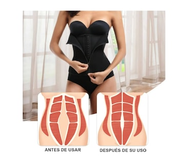 Foto 5 | Foto 5 | Faja Colombiana Doble Cierre Reloj De Arena Cinturilla Látex