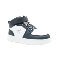 Tenis Bota Charly Casual Para Niño Urbano Blanco Negro Blanco
