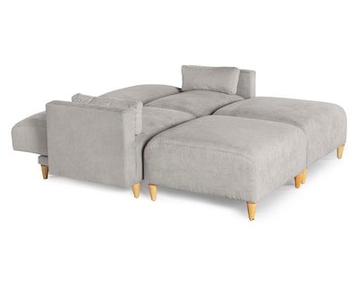 Foto 4 | Foto 4 | Sala De 4 Modúlos Makora Zavian Con Memory Foam Color Gris Claro Chenille Respaldo Reclinable De 3 Posiciones