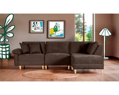 Foto 1 | Foto 1 | Sala De 4 Modúlos Makora Maristella Con Memory Foam Color Chocolate Chenille Respaldo Reclinable De 3 Posiciones