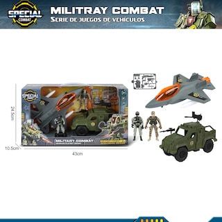 Foto 5 | Foto 5 | Juguete Set Militar Con Avión De Combate Camión Blindado Y 2 Soldados Con Armas