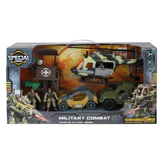 Foto 1 | Foto 1 | Juguete Base Militar Con Helicóptero Camiones Tácticos Y Figuras De Soldados Incluidas
