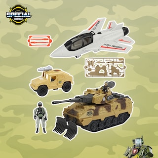 Foto 2 | Foto 2 | Juguete Set Militar Con Jet De Combate Tanque De Guerra Vehículo Táctico Y Soldado Con Accesorios