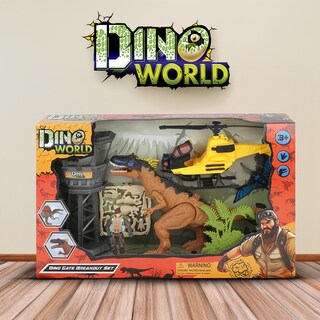 Foto 3 | Foto 3 | Juguete Set Dino World Con Helicóptero Torre De Vigilancia Dinosaurios Y Figura Con Accesorios