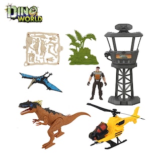 Foto 4 | Foto 4 | Juguete Set Dino World Con Helicóptero Torre De Vigilancia Dinosaurios Y Figura Con Accesorios