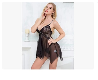 Foto 2 | Foto 2 | Lencería Babydoll Encaje Vestido Camisón Con Liguero Y Tanga