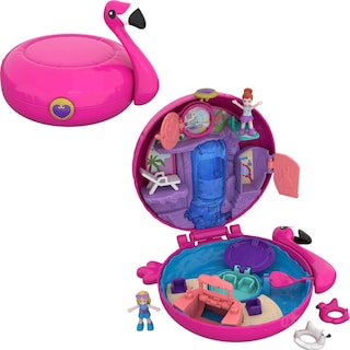 Foto 1 | Foto 1 | Playset Polly Pocket Compact Flamingo Floatie Con 2 Muñecas - Venta Internacional.
