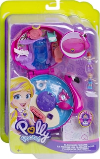 Foto 6 | Foto 6 | Playset Polly Pocket Compact Flamingo Floatie Con 2 Muñecas - Venta Internacional.