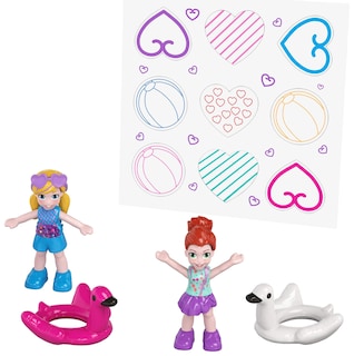 Foto 7 | Foto 7 | Playset Polly Pocket Compact Flamingo Floatie Con 2 Muñecas - Venta Internacional.