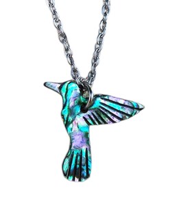 Foto 1 | Foto 1 | Collar Plata Con Dije De Colibrí Tornasol– Mirlo Blanco