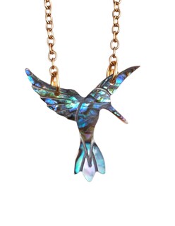 Foto 1 | Foto 1 | Collar Dorado Con Dije De Colibrí Tornasol - M2 - Mirlo Blanco