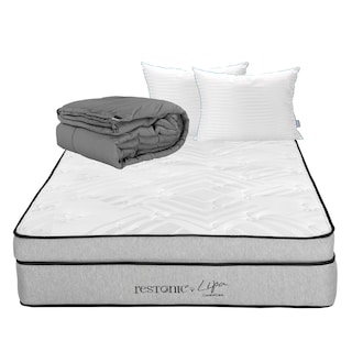 Foto 1 | Foto 1 | Colchón Restonic Lipa Matrimonial + Almohada Royal Twin + Edredón Homy