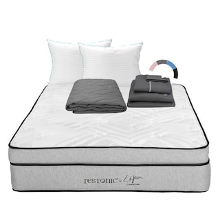 Foto 1 | Foto 1 | Colchón Restonic Lipa King Size + Almohada Royal Twin + Protector Lux + Sábanas Royal
