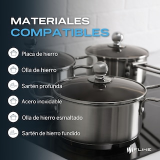 Foto 5 | Foto 5 | Fline Parrilla De Inducción Magnética Empotrable 5 Quemadores 4500w 110v Belfast 5