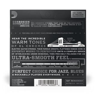 Foto 2 | Foto 2 | Cuerdas Para Guitarra D'addario Xl Chromes Electric Flat Wound Ecg23 - Venta Internacional.