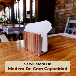 Foto 3 | Foto 3 | Servilletero De Madera De Gran Capacidad