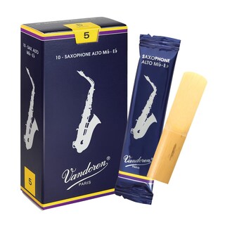 Foto 1 | Foto 1 | Cañas Para Saxofón Alto Vandoren Traditional Strength 5 (x10) - Venta Internacional.