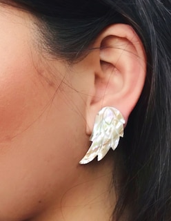 Foto 4 | Foto 4 | Aretes Alas De Ángel Maxi - Mirlo Blanco