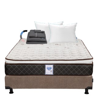 Foto 1 | Foto 1 | Colchón Spring Air Minesota Individual+Box Dicasa Café+Almohada Royal Twin+Sábanas Royal