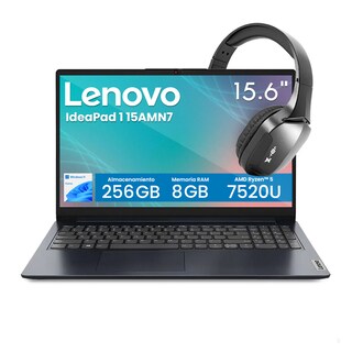 Foto 1 | Foto 1 | Combo Laptop Lenovo Ideapad 1 15amn7 Amd Ryzen 5-7520u 8gb 256gb Ssd Touch W11h Azul + Audifonos Bluetooth