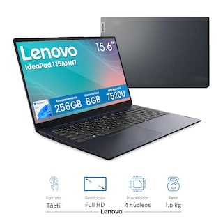 Foto 2 | Foto 2 | Combo Laptop Lenovo Ideapad 1 15amn7 Amd Ryzen 5-7520u 8gb 256gb Ssd Touch W11h Azul + Audifonos Bluetooth