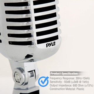Foto 6 | Foto 6 | Micrófono Vocal Pyle Classic Retro Dynamic Pdmicr42sl - Venta Internacional.