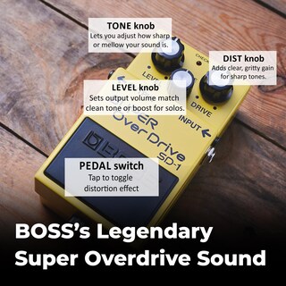 Foto 5 | Foto 5 | Pedal Super Overdrive Boss Sd-1 Con Fuente De Alimentación Y Cables - Venta Internacional.
