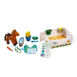 Foto 4 | Foto 4 | Set De Juego Melissa & Doug Feed & Groom Horse Con Juguete De Peluche 23 Piezas - Venta Internacional.