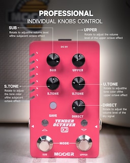 Foto 6 | Foto 6 | Pedal De Guitarra Octave Mooer Para 2 Octavas Completas - Venta Internacional.
