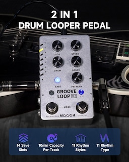Foto 2 | Foto 2 | Pedal Looper Mooer Groove Looper X2 140 Min Con Caja De Ritmos - Venta Internacional.