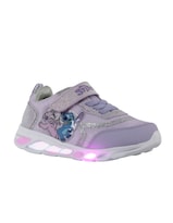 Tenis Luces Led Stitch Y Angel Morados  Disney Confort Ligeros Velcro