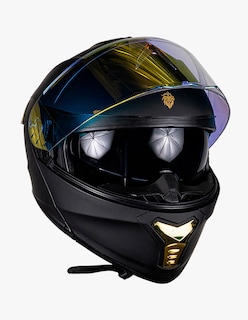 Foto 5 | Foto 5 | Casco Kov Thunder Solido Negro Mate Dorado