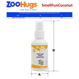 Foto 5 | Foto 5 | Aroma Tropical Coco Para Mascotas Zoohugs Mxzsf-002 2 Piezass Botella Con Atomizador Color Blanco