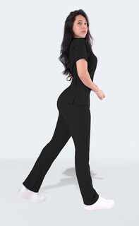 Foto 7 | Foto 7 | Conjunto Quirúrgico Antifluidos Negro Para Mujer Corte Recto