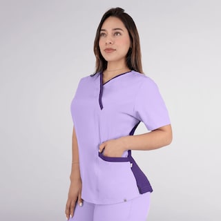 Foto 2 | Foto 2 | Uniforme Quirúrgico Dama Antifluido Semi Campana Morado Claro Sea Brazil