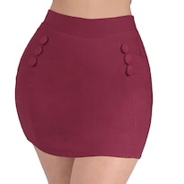 Falda Short Vino Con Botones Laterales Sea Brazil