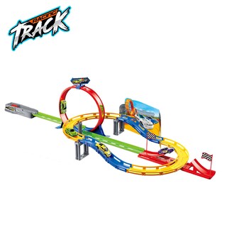 Foto 4 | Foto 4 | Pista De Juguete Con Curvas Loop De 360° Y Vehículos De Carreras